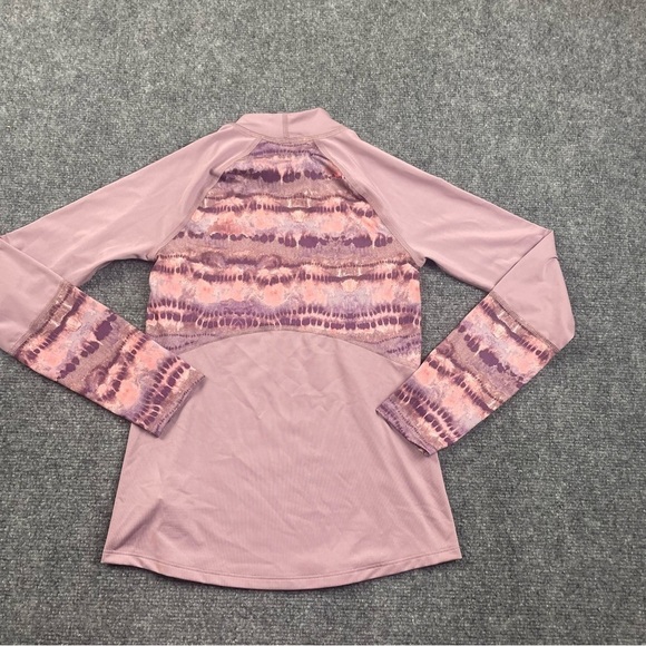 REI CO-OP Girls Long Sleeve swim shirt Rash guard purple/pink Tye dye  M (10/12) - Picture 2 of 6